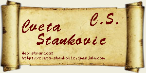 Cveta Stanković vizit kartica